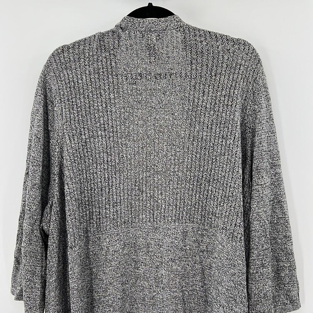 Catherines 3/4 Sleeve Cardigan - Heathered Black - 3X - Picture 6 of 6